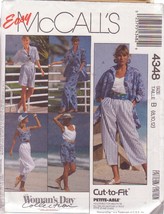 McCALL&#39;S PATTERN 4348 SIZES 8/10/12 MISSES&#39; SHIRT, TOP, PANTS, SHORTS UNCUT - $3.00