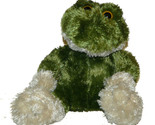 Animal Adventure Green Cream Big Feet Frog Plush 8 inch Lovey Stuffed An... - $19.68