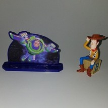 2 Toy Story Buzz Lightyear Woody Disney Decopac Birthday Cake Topper Fig... - $10.06