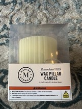 Martha Stewart Flameless LED Wax Pillar Candle 3.1 D X 4” H W/ 6 Hr Timer - $12.86