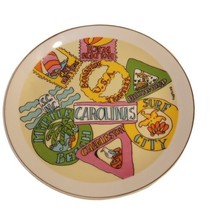 Vtg Carolinas Souvenir Collector Plate Hilton-Head Charleston Myrtle Beach 7.25&quot; - £11.24 GBP