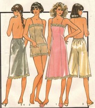 Vtg Misses Lingerie Slip Camisole Panties Culotte Waist Slip Sew Pattern... - $9.99