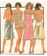 Vtg Misses Lingerie Slip Camisole Panties Culotte Waist Slip Sew Pattern... - $9.99