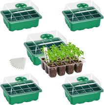 Durable Seed Starter Trays 5-Pack for Large Seeds with Unique Observatio... - $29.65