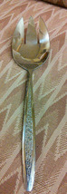 Customcraft Stainless Floral Handle Small Solid Cold Meat Fork - $8.00
