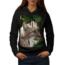 Smart Face Of Lynx Cat Sweatshirt Hoody Furry Ears Women Hoodie - £17.57 GBP