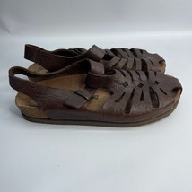 Womens Mephisto  Brown Leather Fisherman Sandals Sz 43 (13) - £62.57 GBP