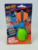 NEW Nerf Sports Pocket Size Aero Flyer Football Green 6 1/4&quot; long - £8.68 GBP