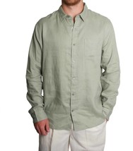 Vince linen long sleeve shirt in Dried Cactus - £114.86 GBP