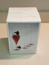 Crisa Set of Four (4) Pink 10 oz. Tulip Stem Wine Glasses (NEW) - $24.70