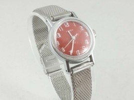 Timex Mercury Watch Women For Parts Or Repair Red Dial 25mm - $16.19