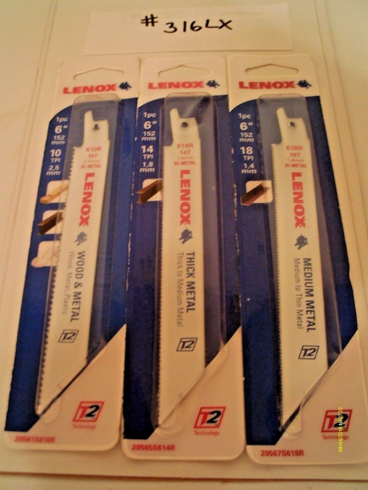 Lenox VARIETY Reciprocating Saw Blades ALL length 6" (3) Different TPI USA NEW - $129.95