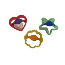 Pampered Chef Kid&#39;s Cookie Sandwich Cutters Only Heart Star and Flower EUC - £8.16 GBP