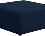 630Navy-Ott Cube Collection Modern | Contemporary Linen Textured Upholst... - $648.99