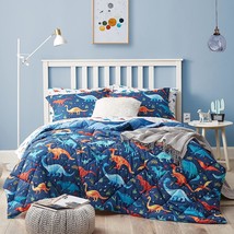 Dinosaur Kids Bedding Set For Boys, Queen Size 7 Pieces Bed In A Bag, Super Soft - £79.87 GBP