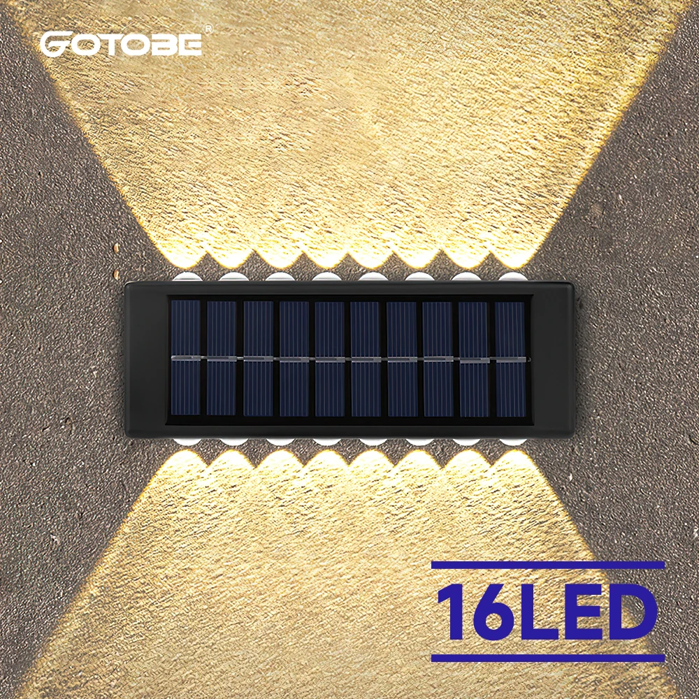 4/6/8/10LED Solar Wall Lamp Outdoor Waterproof Solar Powered Light UP and Down - £6.23 GBP