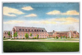 Mason-Abbott Hall Michigan State College Lansing MI UNP Linen Postcard Z1 - £4.49 GBP