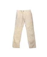 Abito Womens Pants Trousers Size 32 Slim Fit Linen Khaki Colored Inseam 30&quot; - $24.75