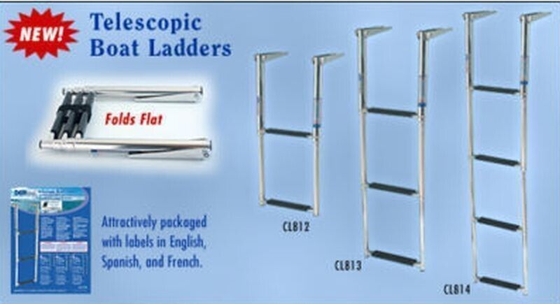 Dotline CL814 Telescopic 4 Step Boat Ladder - $150.88
