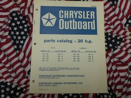 Chrysler Outboard 20 HP Parts Catalog 202 203 204 HG - $19.98
