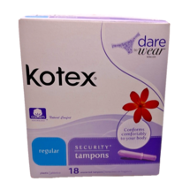 Kotex Security Tampons Regular Absorbency Unscented, 18 Count - $473.67 MXN