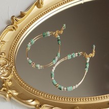 Burma Jade Tiny Pearl /Crystal 14K Gold Filled Bracelet 17+3cm Natural Gemstone  - £52.58 GBP