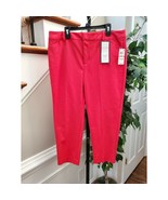 Charter Club Women Red Cotton &amp; Rayon Mid Rise Slim Leg Crop Pant Size 1... - $60.93 CAD