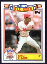Cincinnati Reds Eric Davis 1990 Topps Glossy All Star Baseball Card #7 nr mt  ! - £0.39 GBP
