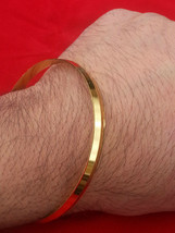 Stunning 24 carat gold look gold plated sikh singh kaur lines replica kara j11 - £7.57 GBP