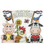 Janlynn Stamped Cross Stitch Kit 11&quot;x14&quot;-Barnyard Blessings - €21,15 EUR