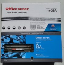 Office Depot 2 Pack HP 36A LaserJet Toner Cartridge CB436A M1120 M1522 P1505 - £25.60 GBP