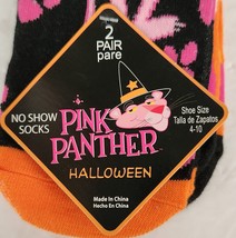 PINK PANTHER Halloween No Show Socks  Size 4-10 Woman&#39;s 2 New Pairs Tags 2012 - £15.89 GBP