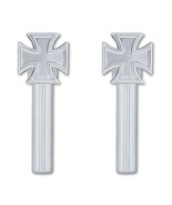 Chrome Maltese Iron Cross Universal Car &amp; Truck Inside Door Lock Knob Ca... - $165.09 MXN