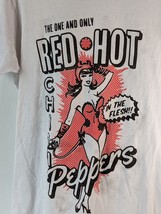 Red Hot Chili Peppers In The Flesh White T Shirt Burlesque Dancer Moulin... - $28.88