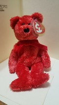 Ty Beanie Babies 2001 Sizzle 8.5&quot; Red Teddy Bear - Mint with Mint Tags - £5.63 GBP