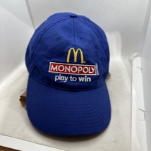 McDonalds Hat Monopoly Play To Win Cap One Size Fits Adjustable Blue 2012 - £10.11 GBP