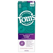 Toms Of Maine Cinnamon Clove Whole Care Toothpaste, 4 Oz - £19.17 GBP