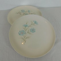 Ever Yours Boutonniere Lot of 4 Dinner Plates Vintage Smith Taylor TS&amp;T MCM Blue - £24.35 GBP
