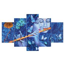 India at your Doorstep Divine Devotion Radiant Radha Krishna Wall Art Elevate Yo - £50.33 GBP
