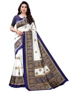 Women&#39;S Poly Silk Printed Saree With Unstitched Blouse Piece - $4.38 CAD