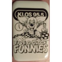 KLOS 95.5 Five-O-Clock Funnies Rectangular Pinback Button - £3.89 GBP