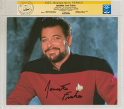 TNG Star Trek CGC SS SIGNED Publicity TV Photo Jonathan Frakes / Command... - £126.51 GBP