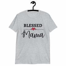 Blessed Mama T-Shirt Mother Mom Mommy Grandma Women Idea Sport Grey - £15.90 GBP+