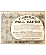 1897 Alfred Peats Wallpaper Advertisement Victorian Home Decor Furnishin... - $367.32 MXN