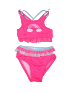 Baby Girl&#39;s Bikini Swimsuit Hot Pink Rainbow Size 18 Months - $17.05 CAD