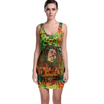 Streetwear Sexy Bodycon Dress rasta reggae Africa Color psychedelic trip... - $28.99