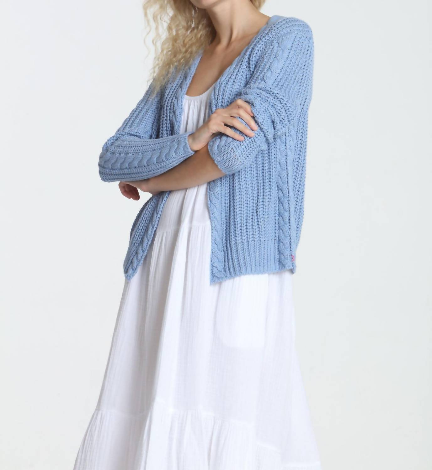Label+Thread cool days cardigan in Sky - size S