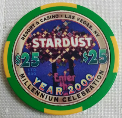 Stardust Hotel Casino Las Vegas $25 Millenium Celebration Commemorative Chip  - $9.95