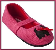 Nick &amp; Nora Girls Youth Kids Scottie Dog Slippers Pink Terrier Mary Jane S/M New - £18.00 GBP
