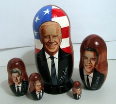 5pcs Muñecos-caja Rusos De Biden &amp; Demócrata Predecessors 7.0 IN Hechos En Rusia - £33.97 GBP